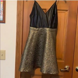 Black and Gold Mini Cocktail Dress